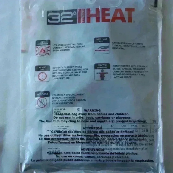 🔴🖤🌺Cozy Heat Leggings Extra Warm Size XS Color Black - Picture 2 of 3